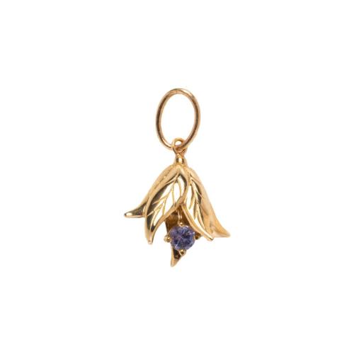 Cirkónia mikro Pave Sárgaréz Medál, Virág, arany színű aranyozott, DIY & különböző stílusokat a választás & mikro egyengetni cirkónia, pendant length 8-12mm, Által értékesített PC