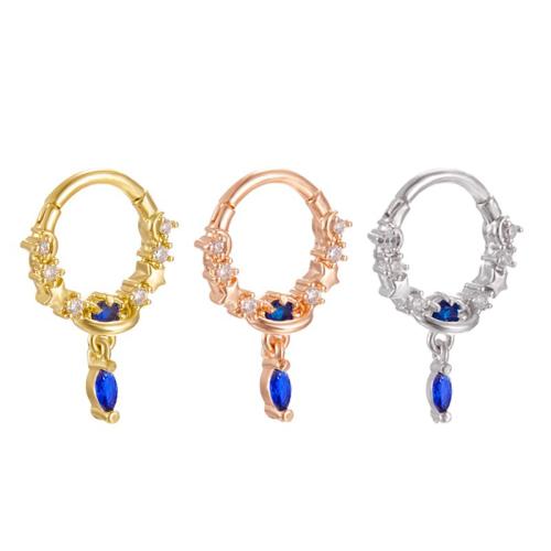 316 Roestvrij staal Neus Piercing Jewelry, plated, uniseks & met strass, meer kleuren voor de keuze, 1.20x8mm, Verkocht door PC