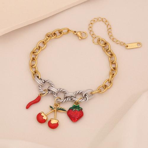 Jewelry Cruach dhosmálta Bracelet, 304 Cruach dhosmálta, stíleanna éagsúla do rogha & do bhean & cruan & dhá ton, Díolta De réir PC