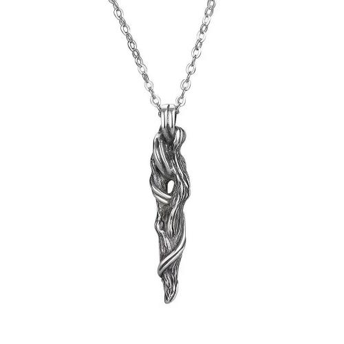Titanium Steel Necklace with Zinc Alloy plated fashion jewelry & for woman original color Length Approx 60 cm Sold By PC