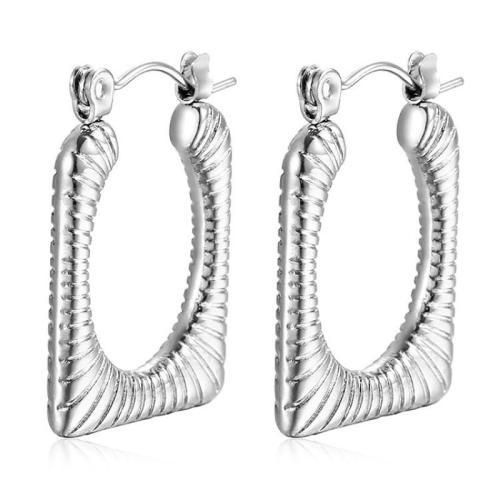 Rustfrit stål Lever Tilbage Earring, 304 rustfrit stål, forgyldt, mode smykker & for kvinde & hule, flere farver til valg, Solgt af par