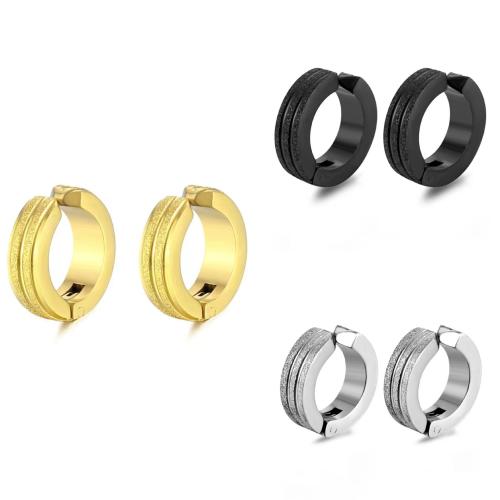 Stal nierdzewna 304 kolczyki zapinka, Powlekane, biżuteria moda & dla obu płci, dostępnych więcej kolorów, 12mm, sprzedane przez PC