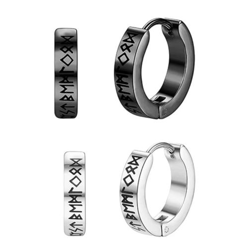 304 rozsdamentes acél Huggie Hoop Fülbevaló, galvanizált, divat ékszerek & egynemű & A levél minta, több színt a választás, 9x4mm, Által értékesített PC