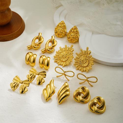Sinc Alloy Earring Graí, 18K ór plátáilte, jewelry faisin & stíleanna éagsúla do rogha & do bhean, Díolta De réir Péire