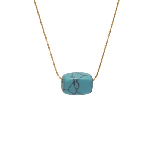 Collar de piedras preciosas joyas, acero inoxidable 304, con Piedra natural, 18K chapado en oro, Joyería & diferentes materiales para la opción & para mujer, Vendido por UD