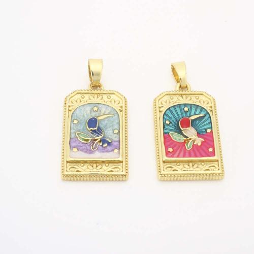 Brass Jewelry Pendants DIY & enamel Sold By Pair