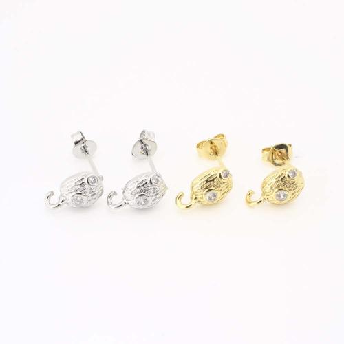 Цирконий Micro Pave латунь Серьги, Латунь, ювелирные изделия моды & инкрустированное микро кубического циркония & Женский, Много цветов для выбора, продается Пара