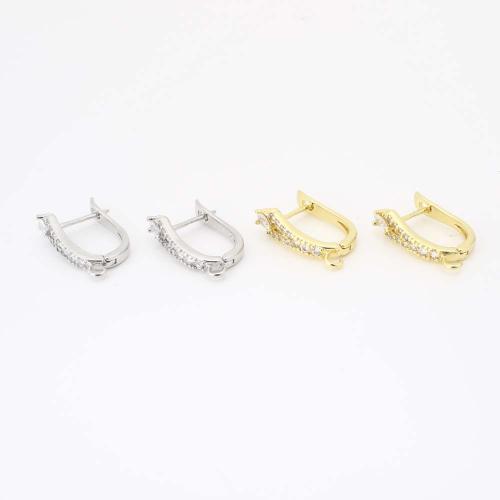 真鍮Leverbackイヤリング, 銅, ファッションジュエリー & マイクロパヴェジルコニア & 女性用, 無色, 売り手 ペア