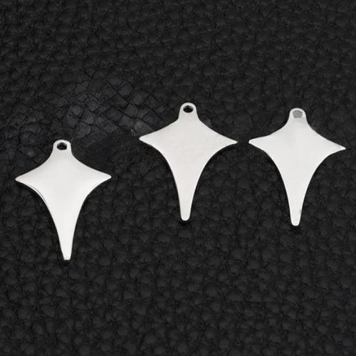 Zink Alloy Star Pendant, 304 rostfritt stål, Cross, silver pläterad, DIY, silver, 1.20mm, Säljs av PC