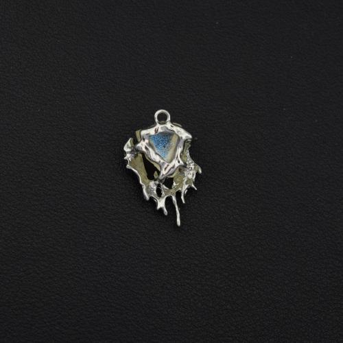 Zinc Alloy Pendants with Citrine silver color plated DIY silver color Sold By PC