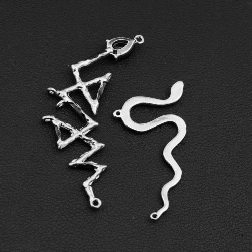 Stainless Steel priključak, 304 nehrđajućeg čelika, srebrne boje pozlaćen, možete DIY & s Rhinestone, miješana boja, Prodano By PC