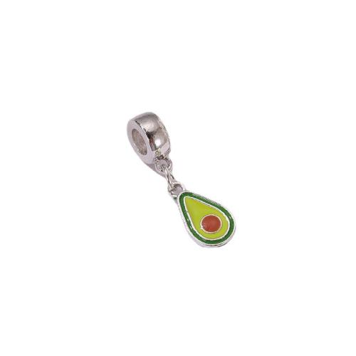 Emaille hangers met zink legering, Zinc Alloy, Avocado, plated, DIY & glazuur, 40mm, Verkocht door PC