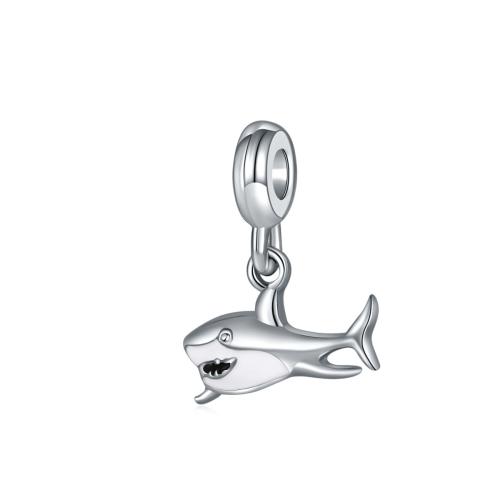 Colgantes de esmalte de la aleación del cinc, aleación de zinc, Tiburón, chapado, Bricolaje, pendant length 10-40mm, Vendido por UD