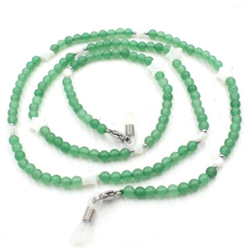 Natural Stone Glasses Chain with Shell fashion jewelry Length 70 cm Sold By PC