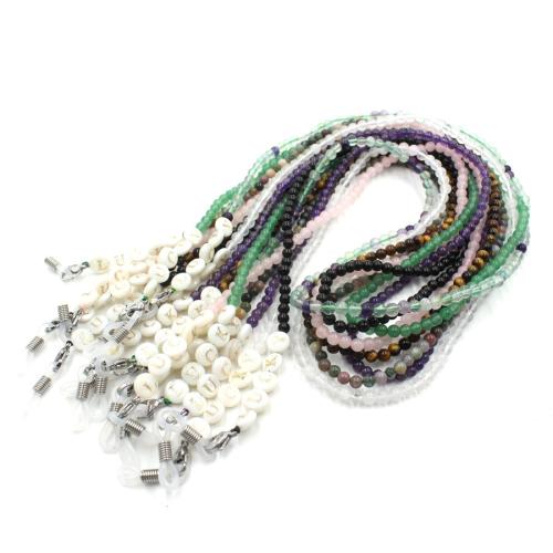 Natural Stone Glasses Chain with Shell fashion jewelry Length 70 cm Sold By PC