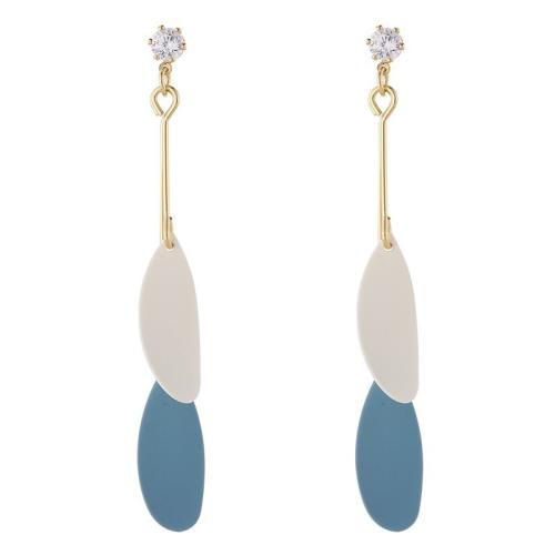 Sinc Alloy Earrings, stoving vearnais, jewelry faisin & stíleanna éagsúla do rogha & do bhean, 9x65mm, Díolta De réir Péire