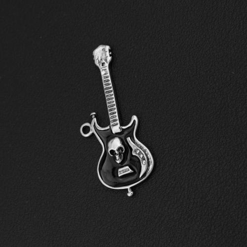 Musical Instrument Oblikovani Zinc Alloy Privjesci, Cink Alloy, Gitara, srebrne boje pozlaćen, možete DIY & emajl, miješana boja, Prodano By PC