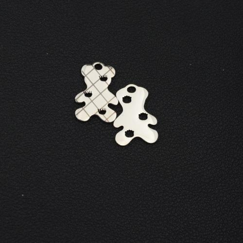 Stainless Steel Animal Pendants 304 Stainless Steel Bear plated DIY Sold By PC