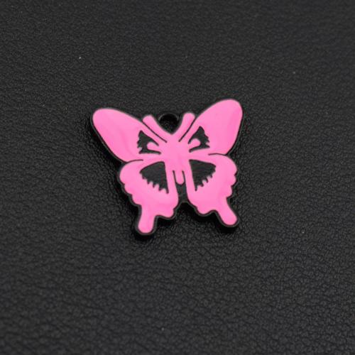 Zinc Alloy Pendants Butterfly DIY & enamel mixed colors Sold By PC