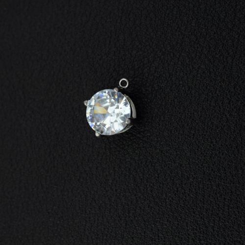 Zinc Alloy Pendant DIY & micro pave cubic zirconia plated Sold By PC