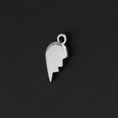 Stainless Steel Pendants 304 Stainless Steel Leaf silver color plated DIY silver color Sold By PC