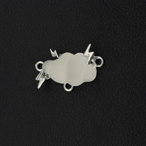 Zinklegering Connector, Zinc Alloy, silver plated, DIY & 1/3 lus, zilver, Verkocht door PC