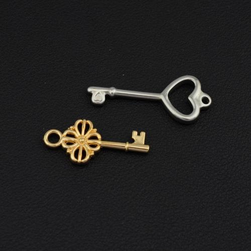 Nerezová ocel Šperky Přívěsky, 304 Stainless Steel, Klíč, DIY, více barev na výběr, Prodáno By PC