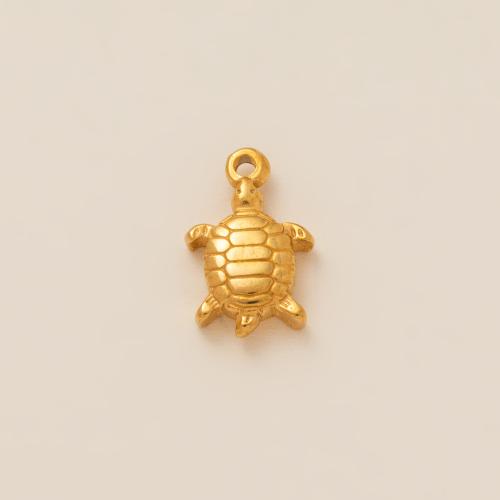 Stainless Steel Animal Pendants 304 Stainless Steel Turtle Vacuum Ion Plating DIY Sold By Bag