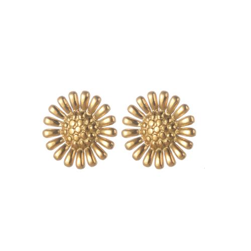 304 Stainless Steel Stud Korvakorut, kullan väri kullattu, eri tyylejä valinta & naiselle, Myymät Pair