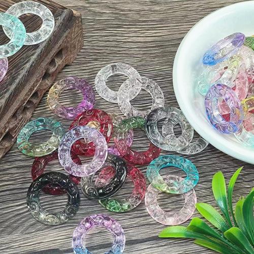 Handgemaakte Lampwork Beads, Donut, moffelen vernis, DIY, meer kleuren voor de keuze, 25mm, Verkocht door PC
