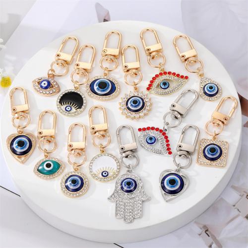 Schlüsselanhänger, Zinklegierung, mit Harz, plattiert, unisex & verschiedene Stile für Wahl & Emaille & mit Strass, key clasp length 60-70mm, verkauft von PC