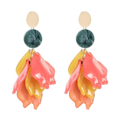 Acrylic Jewelry Earring with iron chain fashion jewelry & for woman multi-colored Sold By PC