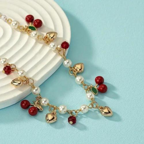 Zinc Alloy Jewelry Sets with Plastic & Plastic Pearl plated fashion jewelry & for woman & enamel Sold By Pair