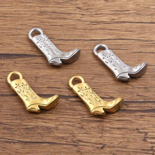 Stainless Steel Pendants 304 Stainless Steel Shoes plated DIY Sold By Bag