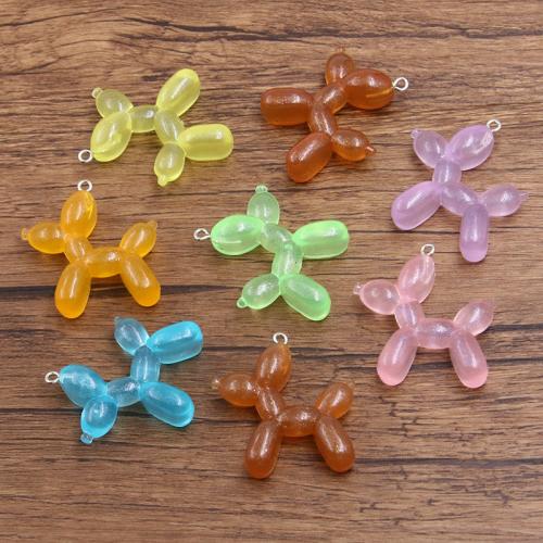 Resina-Pendant, resina, Cane, placcato, DIY, nessuno, 10PC/borsa, Venduto da borsa