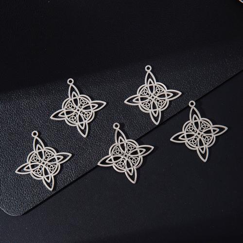 Stainless Steel Pendants 304 Stainless Steel Bowknot silver color plated DIY silver color Sold By Bag