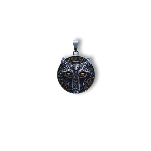 Pendentifs en titane, Acier titane, loup, Placage, DIY, pendant length 30-40mm, Vendu par PC