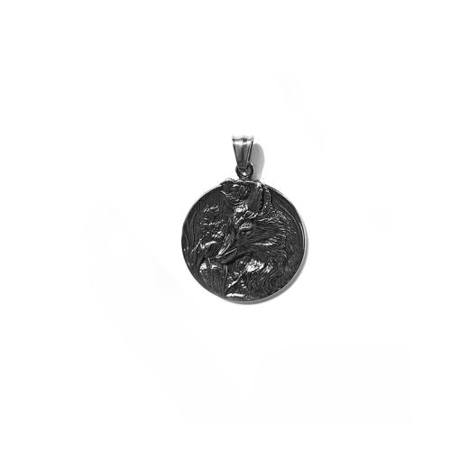 Pendentifs en titane, Acier titane, loup, Vintage & DIY, pendant length 30-40mm, Vendu par PC