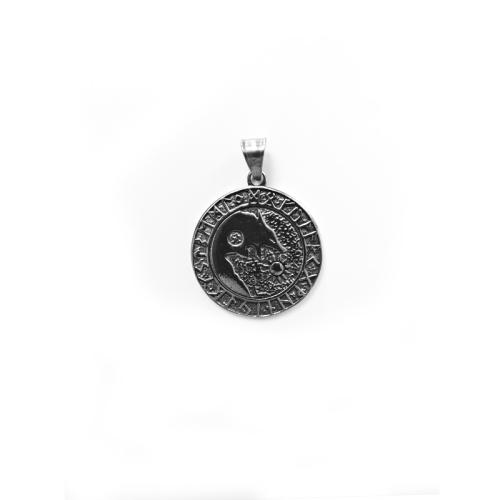 Pendentifs en titane, Acier titane, Plat rond, poli, DIY, pendant length 30-40mm, Vendu par PC