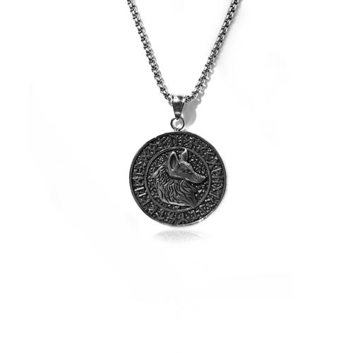 Pendentifs en titane, Acier titane, loup, poli, DIY, plus de couleurs à choisir, 40x45mm, Vendu par PC