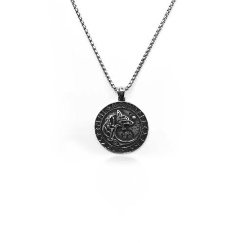 Titanium Steel Pendants Flat Round polished vintage & DIY original color Sold By PC