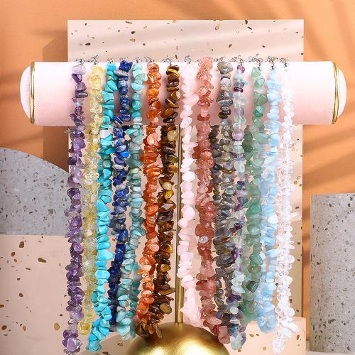 Natural Gravel Necklace with Zinc Alloy with 2.4inch extender chain & for woman Length Approx 15.7 Inch Sold By PC