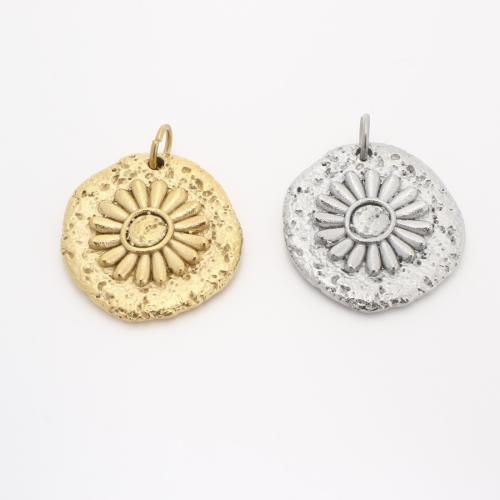 Pendants Jewelry Cruach dhosmálta, 304 Cruach dhosmálta, Flower, DIY, dathanna níos mó le haghaidh rogha, 27x25x4mm, Poll:Thart 5mm, Díolta De réir PC