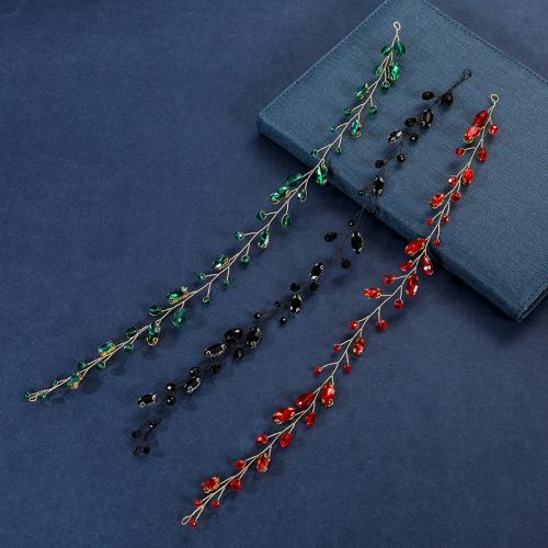 Bridal Hair Flowers Zinc Alloy with Glass Rhinestone & brass wire handmade fashion jewelry & for woman Sold By PC