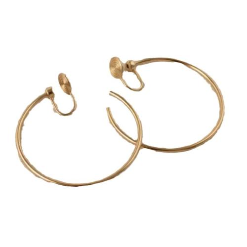 Brass Earring Clip plated fashion jewelry & for woman Sold By Pair