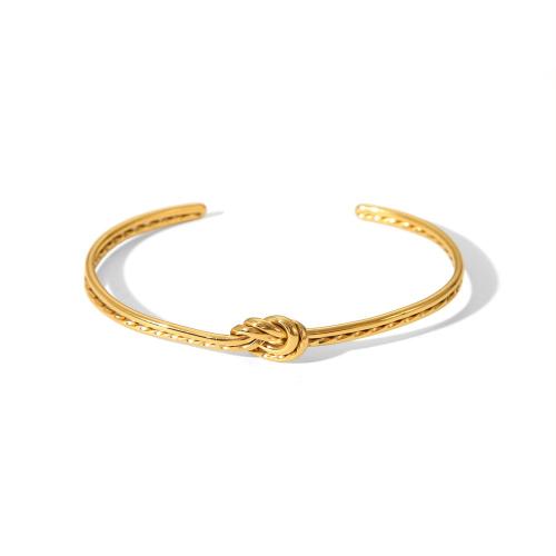 Stainless Steel Bangle 304 Stainless Steel real gold plated fashion jewelry & for woman Sold By PC