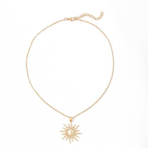 Zinc Alloy Jewelry Necklace plated fashion jewelry & for woman & with rhinestone Sold By PC