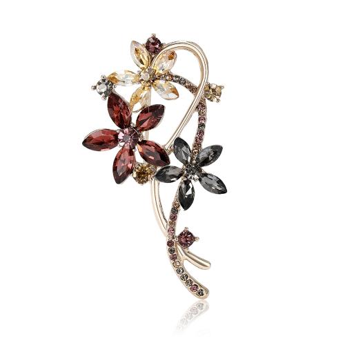Zinc Alloy Brooches fashion jewelry & for woman & with rhinestone Sold By PC