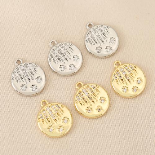 Cubic Zirconia Micro Pave Brass Pendant plated DIY & micro pave cubic zirconia nickel lead & cadmium free Sold By Bag