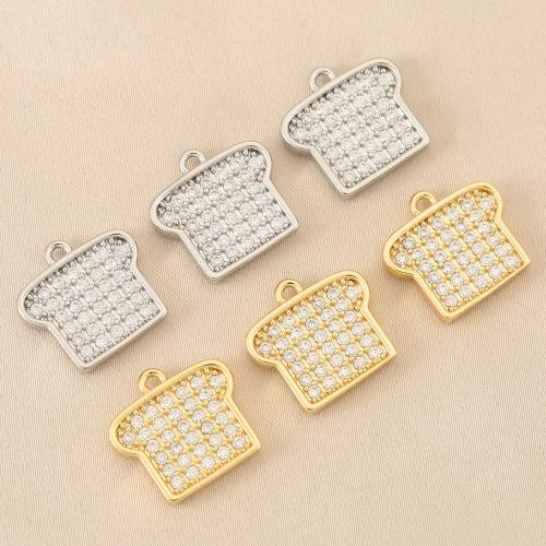 Rhinestone Brass Vedhæng, Messing, forgyldt, du kan DIY & med rhinestone, flere farver til valg, nikkel, bly & cadmium fri, 10pc'er/Bag, Solgt af Bag